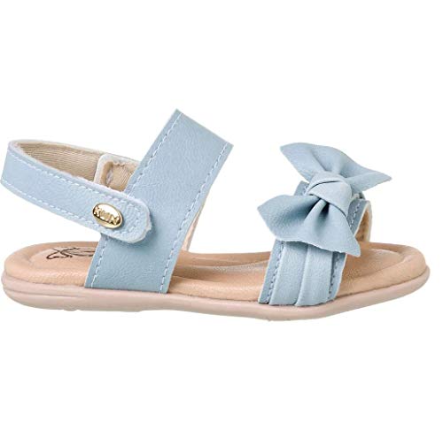 Sandália Bebê Cute Cute Laço Cor: Azul Claro - Tam.: 17