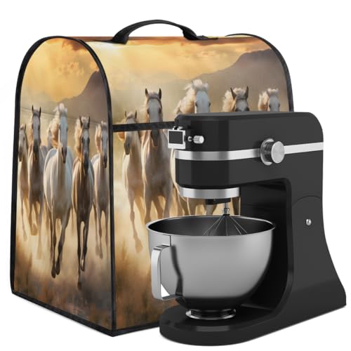 Coffee Maker Cover Horse Animal Kitchen Appliance Covers Small Appliance Covers Blender Cover Juicer Cover Dust Covers for Kitchen Appliances with Top Handle and Pockets,Washable,C257