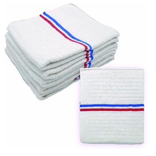 LNT France - Lot de 5 Serpillères Gaufrées Blanches...