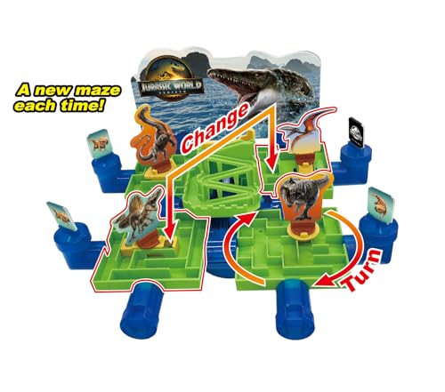 EPOCH Games Jurassic World Rebirth Maze Challenge 7566, Multicoloured, 23.5 cm x 14.5 cm x 0.1 cm - Image 2