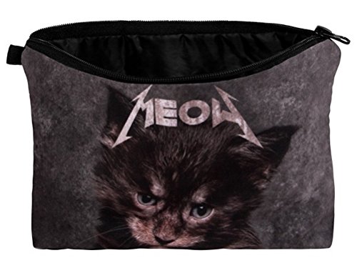 Preisvergleich Produktbild Meow Grimmige Gothic Katze Kosmetiktasche Make Up Tasche