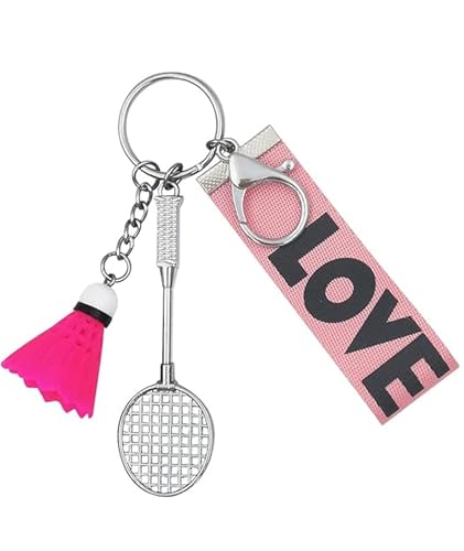 GZRC-YDDK Badminton Keychain, Bag Charms for Handbags, Cute Keychain Suitable for Theme Occasions and Daily Key Sorting