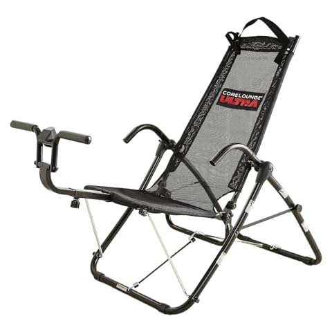 FitNation Core Lounge Ultra Workout Chair Ab Trainer, Alloy Steel (Black) Cover
