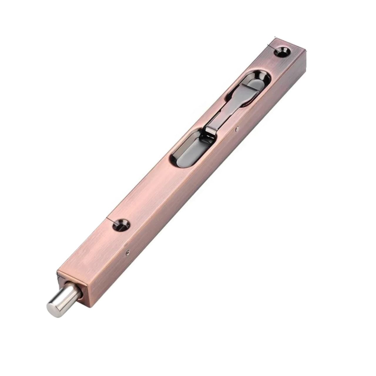 Ayztantine Red-8Inch Door Flush Bolt Latch Lock Concealed Door 304 Stainless Steel Door Flush Bolt - Hidden Vertical Lock For Wooden, Main, Security & Double For Bedroom, Bathroom(Red-8Inch)