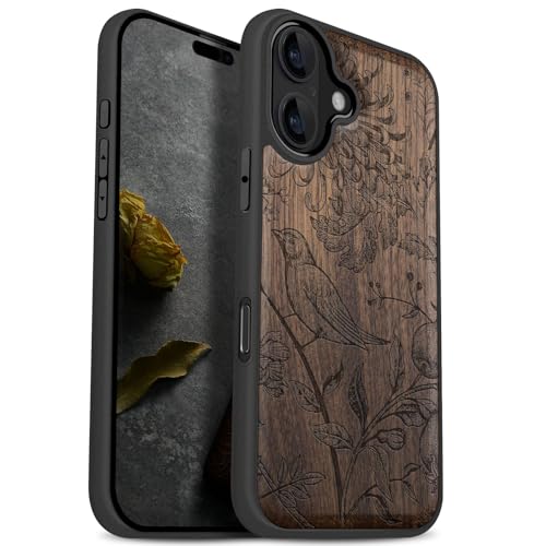 Coque Bois iPhone 17 Antichoc Aimantée Protection Magsafe Noyer