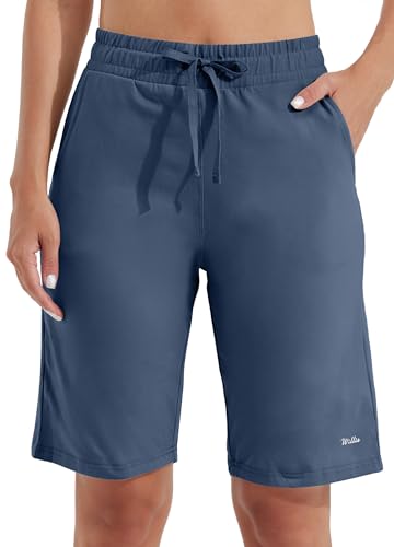 Bermuda coton femme Willit short long genou idéal pour randonnée randonnée et loisirs
