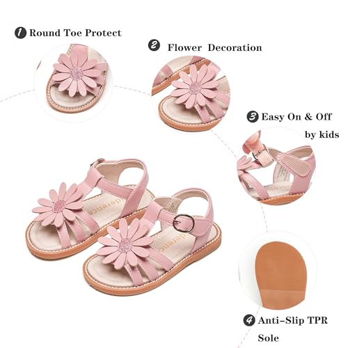 Image of Kiderence Toddler Girls Sandals Little Girls Kids Summer Shoes Toddler Sandals