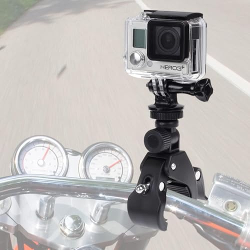Image of 360 Action Camera Bike Holder Mount for Go Pro Action Camera, Screen Monitor Motorcycle Handlebar Attachments for DSLR Go pro Hero 9 /10 /11 /12 /13 / Insta 360 (Only Mount)