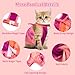 Coppthinktu Cat Recovery Suit Cat Onesie for Cats After Surgery, Cat Spay Surgery Recovery Suit for Abdominal Wounds, Breathable Cat Body Surgical Suit for Female Kitten Cone of Shame Alternatives
