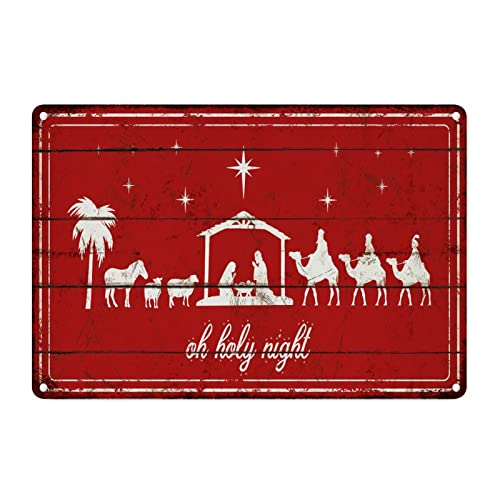 Scène de Noël rétro en étain à offrir pour embellir la maison
