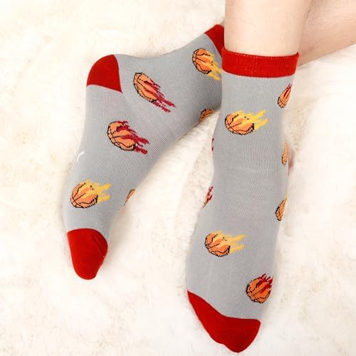 Moyel Basketball Socks For Boys 8-12 Year Old Basketball Gifts For Boys Novelty Fun Funny Socks For Boy Basketball Gift Ideas For Teen Boys On Christmas Birthday 7 41IqAQl63mL. AC