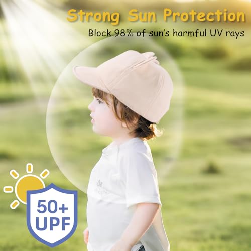 Baby Baseball Hat for Toddler Bear Sun Hats Cotton Infant Ball Caps Kid Adjustable Baseball Cap for Boys Girls 3-24M2