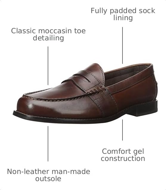 Image of Nunn Bush Men's Noah Penny Loafer Dress Casual Slip On Shoe