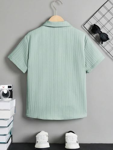 Image of TAGAS Toddler Boys' Striped Short Sleeve Casual Vacation Shirt ||Fancy Shirt || Party Shirt for Boys and Kids || Summer Shirt for Boys and Kids ||(BS-2033)