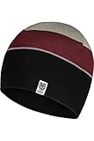  Maloja Samueltengm. Mütze Colorblock-Gestreift-Schwarz, Kopfbedeckung, Größe One Size - Farbe Moonless