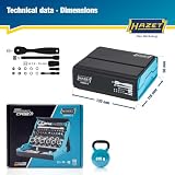 HAZET SmartCase 2200SC-2 I 50-częściowy zestaw kluczy nasadowych, napęd: sześciokątny i kwadratowy 6,3 mm (1/4 cala), przenośna walizka narzędziowa WYPRODUKOWANO W NIEMCZECH