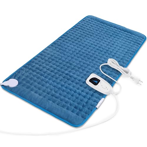 Image of Deepsoon Heating Pad-Electric Heating Pads for Back,Neck,Abdomen,Moist Heated Pad for Shoulder,Knee,Hot Pad for Pain Relieve,Dry&Moist Heat & Auto Shut Off(Blue, 33''x17'')