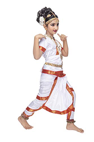 Image of Girls BharatNatyam Costume for Classical Dance Costumes for Annual Compitition /Annual Function School Event (18-24 Months)