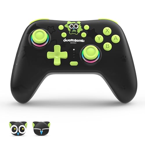 GeekShare Hall Effect Switch Controller for Switch 2/1/OLED/Lite, PC Steam, Mobile | Wireless Bluetooth & Wired, 1000mAh Battery, 6-Axis Gyro, Dual Vibration, RGB Light - The HEI Series