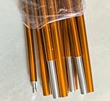 Aluminum Tent Poles Replacement Folding Support Rod Tent Bar Tent Building Awning FramesKit Tent Pole for Camping Hiking 11mm (11mmx19.68ft)
