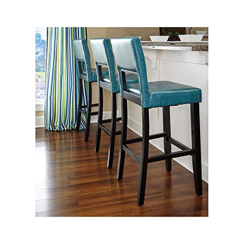 Linon Vega Bar Stool, 19"W X 20"D X 44.5"H, Blue #TOP1