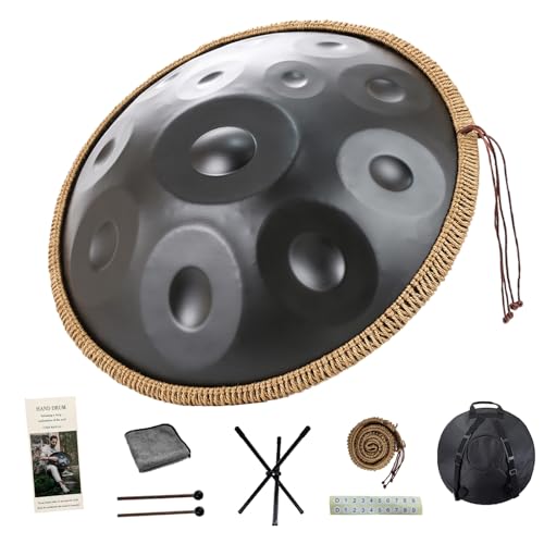 �n���h�p�� 9��/10��/12�� �y�� Handpan Drum �j�Z�� 432hz/440hz �X�e�����X�| �X�`�[���h���� 22�C���`(55cm) �n���h�p���h���� ���S�� �ґz�A���K (12�m�[�g - �u���b�N - 432hz)