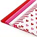 JarThenaAMCS 120 Sheets Valentine's Day Tissue Paper Red Pink White Heart Stripe Gift Wrapping Paper Decorative Art Paper for Bridal Shower Wedding Party DIY Crafts, 14 x 20 Inch
