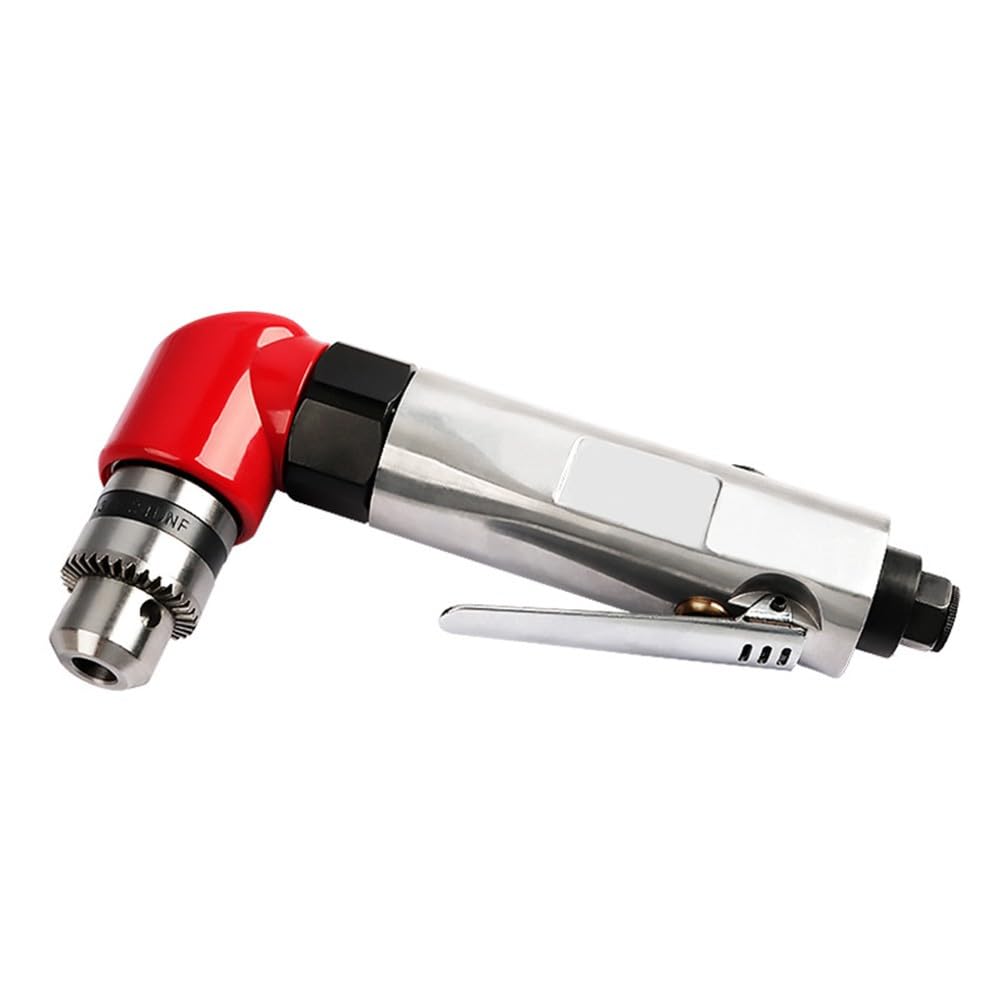 Perceuse pneumatique légère à angle droit avec mandrin de 1,5 à 10 mm, outil pneumatique 1800 tr/min pour percer dans des espaces restreints, 90 PSI