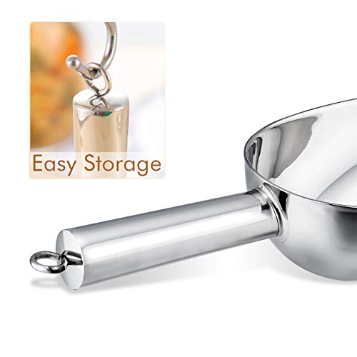 Food Ice Scoop, 24 Ounce Big Stainless Steel Scoop, P&P Chef Metal Candy Popcorn Flour Utility Scoop For Wedding Party Bar Kitchen Bath, Heavy Duty & Dishwasher Safe #TOP1