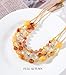 Chunky Layered Beaded Necklaces for Women Multi Strand Statement Necklace Fashion Jewelry Birthday Gifts for Mom(Yellow)