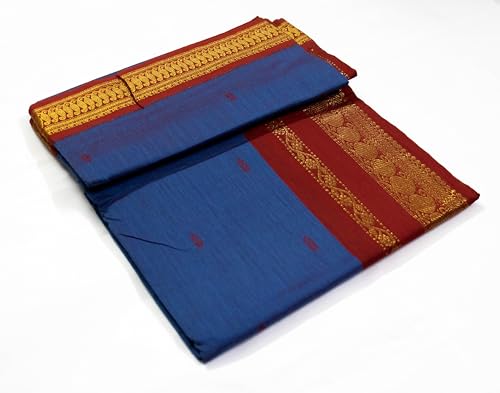 Generic maroon gadwal silk saree – image 2
