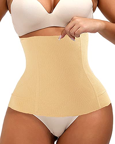 Image of Sliot Postpartum Belly Band Postpartum Belly Wrap Belly Shaper Post Partum Waist Trainer Tummy Stomach Compression for Women (Beige, Medium-Large)