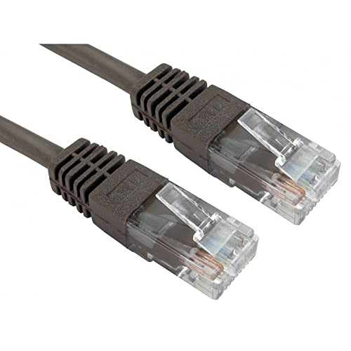 ALIDA SYSTEMS Câble Réseau Professionnel 0,25m - Qualité Premium (Fil 100% Cuivre 26 AWG) / CAT5e (Enhanced) / RJ45 / Ethernet/Patch/LAN/Routeur/Modem / 10/100 Marron