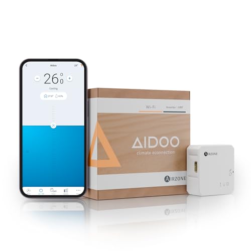 AIRZONE - Aidoo Control WiFi para Aire Acondicionado - Compatible con FUJITSU 3 Wires AZAI6WSCFUJ - Control Remoto de Aire Acondicionado y Programación vía App - Compatible con Google Home y Alexa