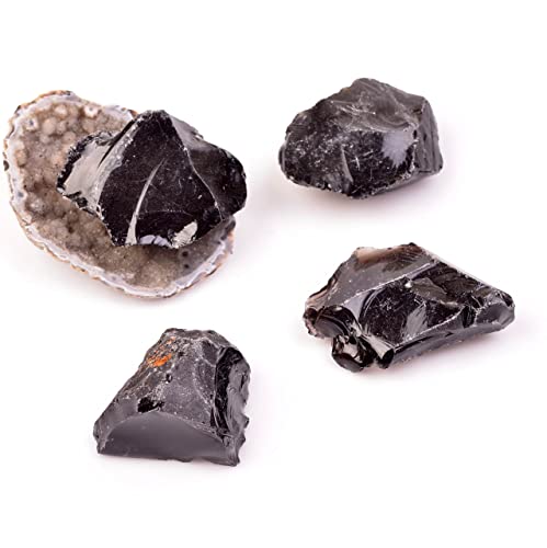 Siyah Obsidyen Taşı Ham Kütle