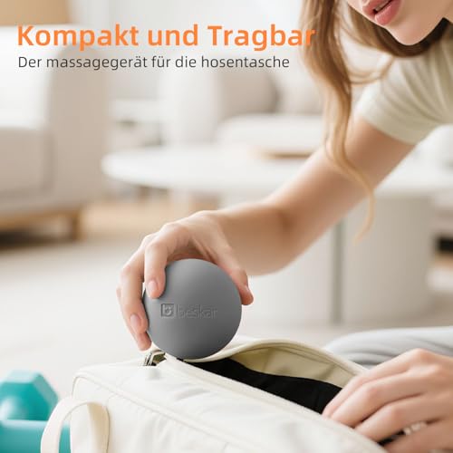 Massage Lacrosse Bälle für Myofasziale Entspannung, Triggerpunkttherapie und Yogatherapie, Fußmassageball zur Linderung von Plantarfasziitis Grau 6