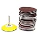BINGFANG-W Discs 60pcs Abrasives Haken- und Schlaufen Sanding Pad Schmirgelpapier Mixed-Satz mit 3-Zoll-Schleifen und Polieren Abrasive