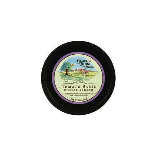 Glacier Ridge Tomato Basil Cheese Spread (Economy Case Pack) 8 Oz Tub (Pack of 12