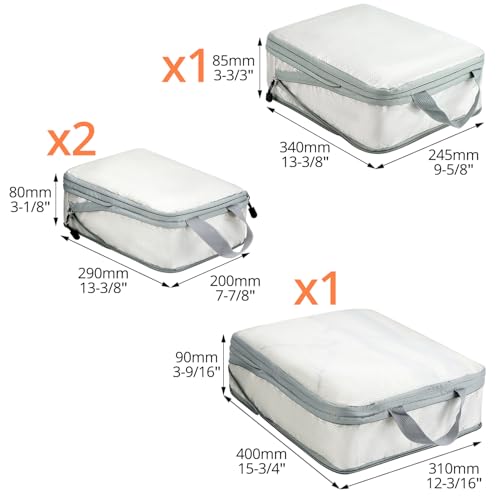 Organiseur de valise compression QWORK en tissu imperméable