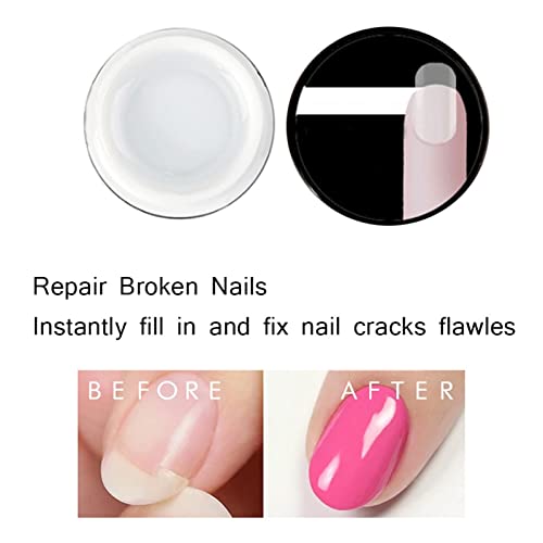 2 STÜCKE Fiberglas-Nagel-Kit für Nagelkunst Schnelles Verlängerungsgel 20 Ml Magisches Nagelverlängerungsgel 2 Beutel Seidenfiberglas-Nagelverpackung für Verlängerungsfinger-Maniküre-Werkzeug Nagelkun