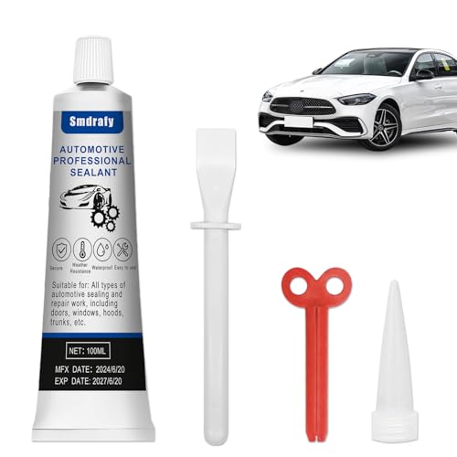 Colle Carrosserie Voiture,Colle pare Brise Voiture,Silicone Noir,Mastic Carrosserie Voiture,Résistance Aux Hautes et Basses Température, Adapté au...