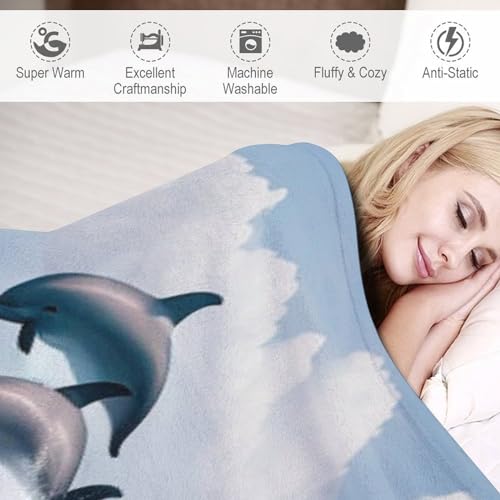 Manta de delfín extrasuave para sofá cama y televisión 6