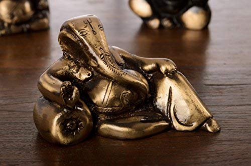 Estatua Ganesha pequeña Frienemy de 9 cm para mesa de centro y rincón de yoga