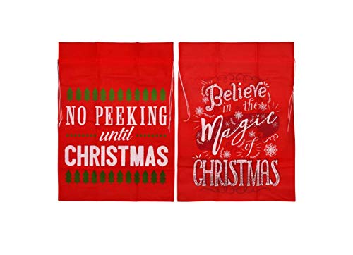 Santa Sack Gift Bags Set of 2