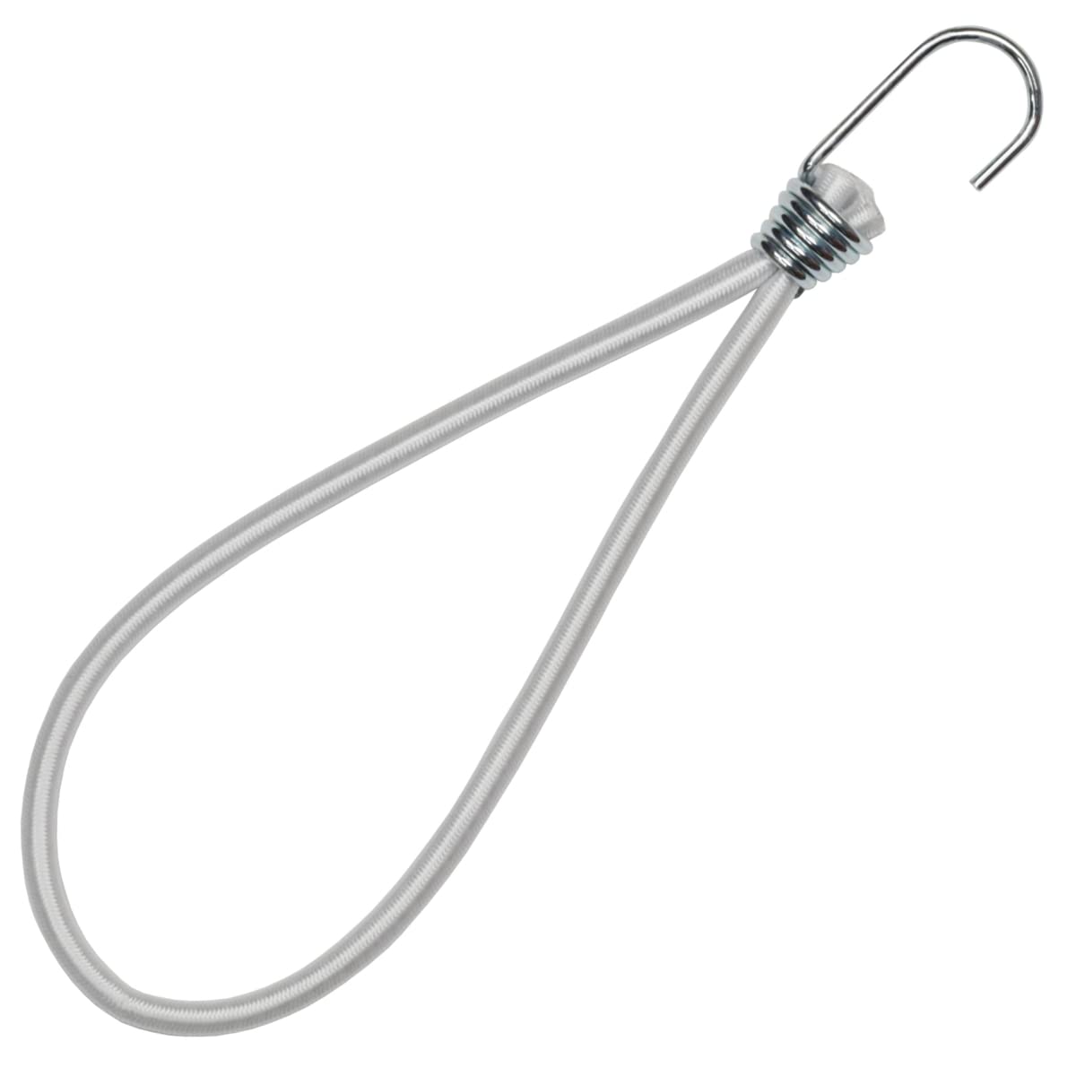 Corderie Italiane 002030355 Tenditore elastico ad anello in alta tenacità con gancio in ferro a cestello 6 mm - 15 cm, 100 pezzi