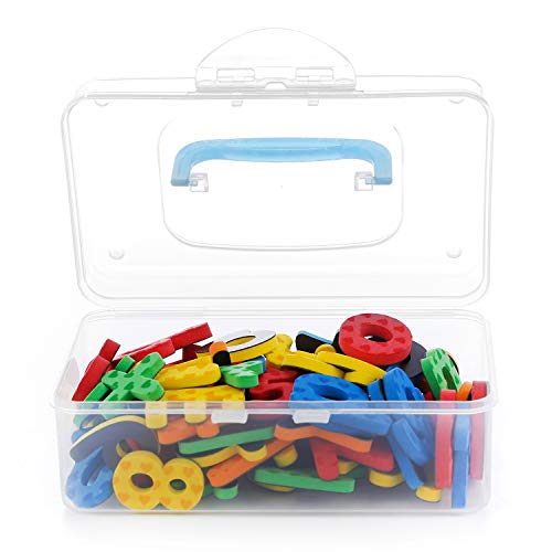 S SWANCROWN Pizarra magnética de doble cara con bolígrafo pequeño para niños (A4) 82 Imanes de espuma