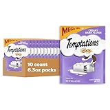Temptations Classic Cat Treats Creamy Dairy Flavor, (10) 6.3 Oz. Pouches