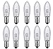 Price comparison product image ShuoHui 10x Candle Arch Bridge Bulb Christmas Replacement Spare E10 LED Screw Light 9V-55V AC 0.2W 3000K