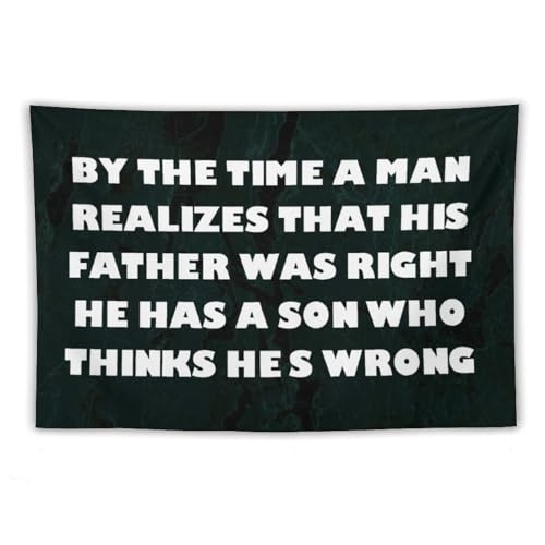 Tapiz de pared para dormitorio Yelolyio con frase emotiva sobre los padres