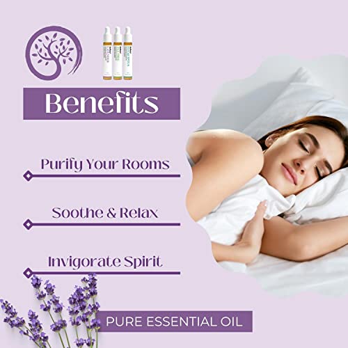 Benatu Essential Oils Set (Tea Tree Eucalyptus Lavender) For Home, Organic Aromatherapy Gift For Women And Men - Natural Fragrance For Skin, Massage, Diffuser #TOP3